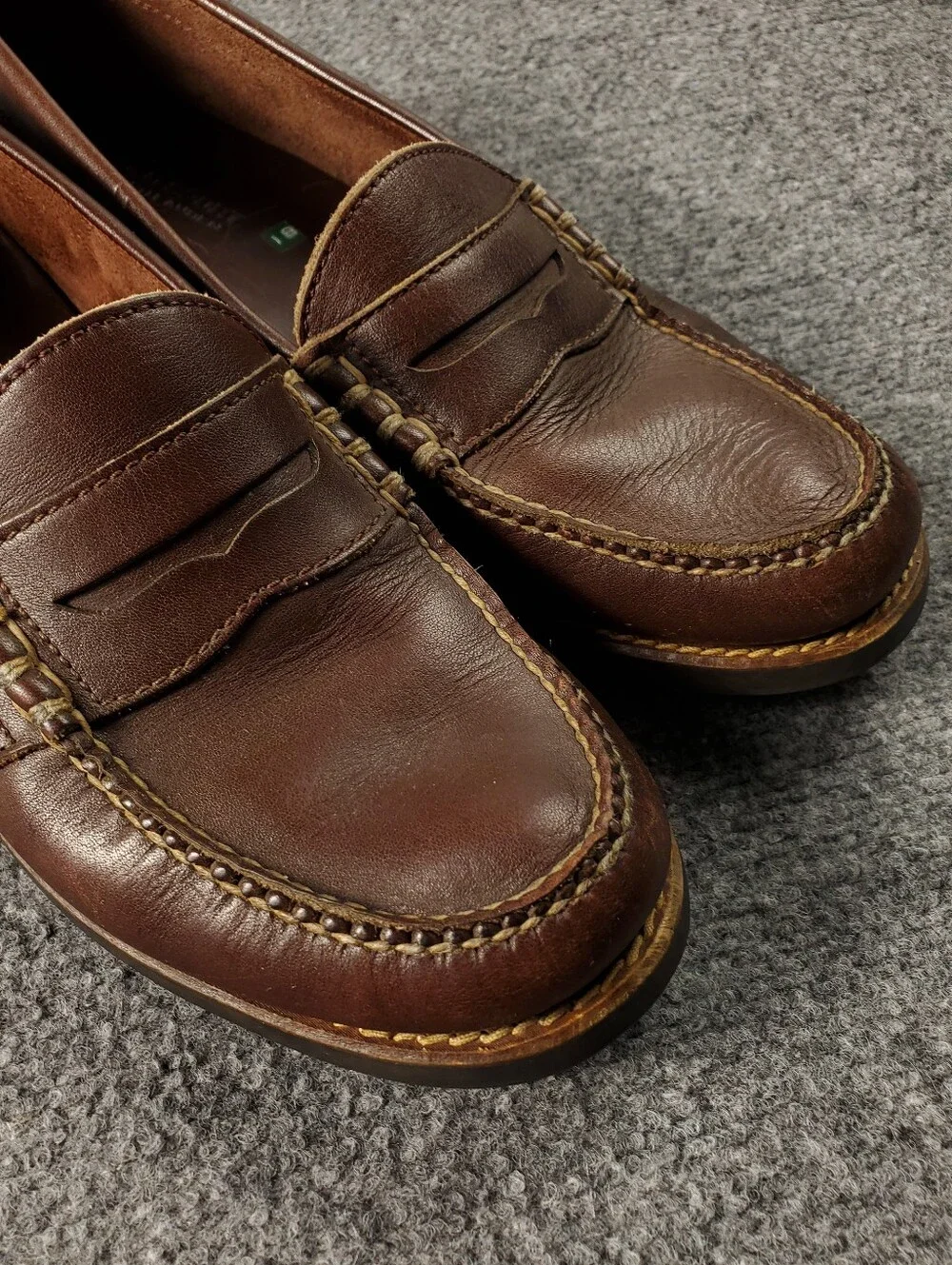 Polo by Ralph Lauren Men's Brown Leather Penny Loafers